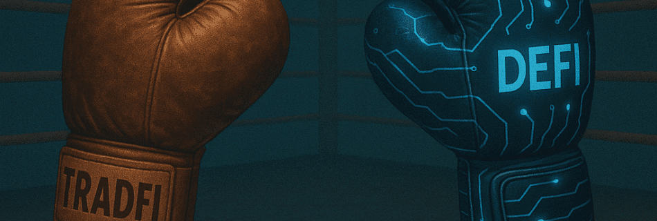 finanzas tradicionales vs DeFi combate Comparativa finanzas tradicionales vs DeFi